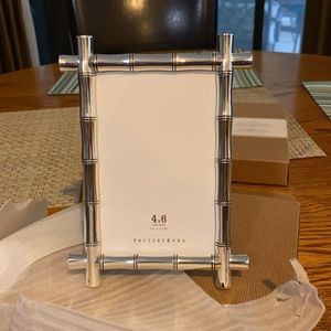 Pottery Barn silver bamboo frame 4x6
